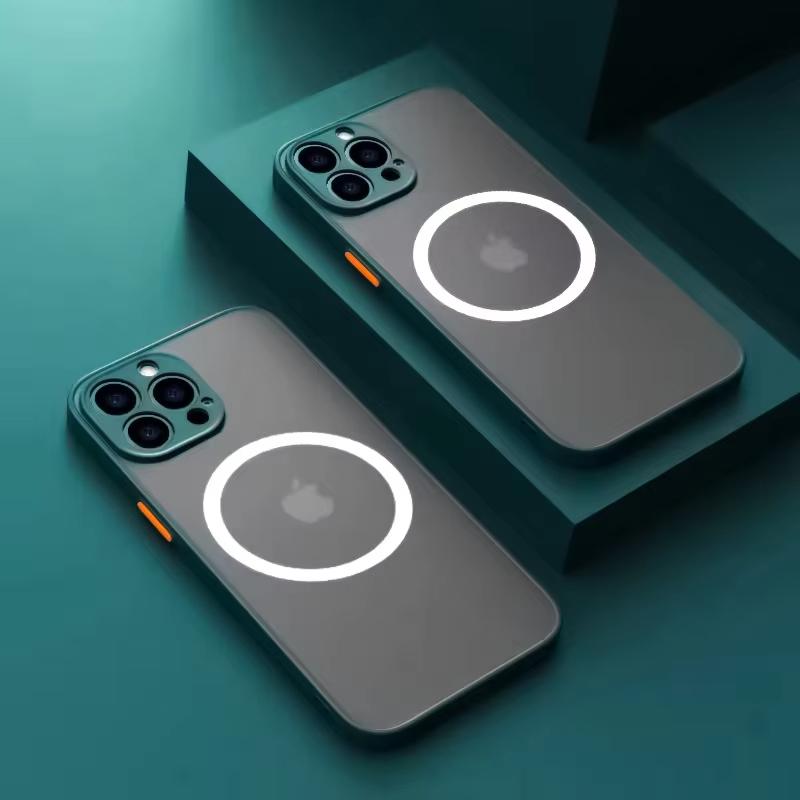 Matte Magnetic Case For iPhone 17 16 15 Pro Max 14 13 12 11 Pro 13mini 16e 16Plus 15Plus 14Plus Air Translucent Cover