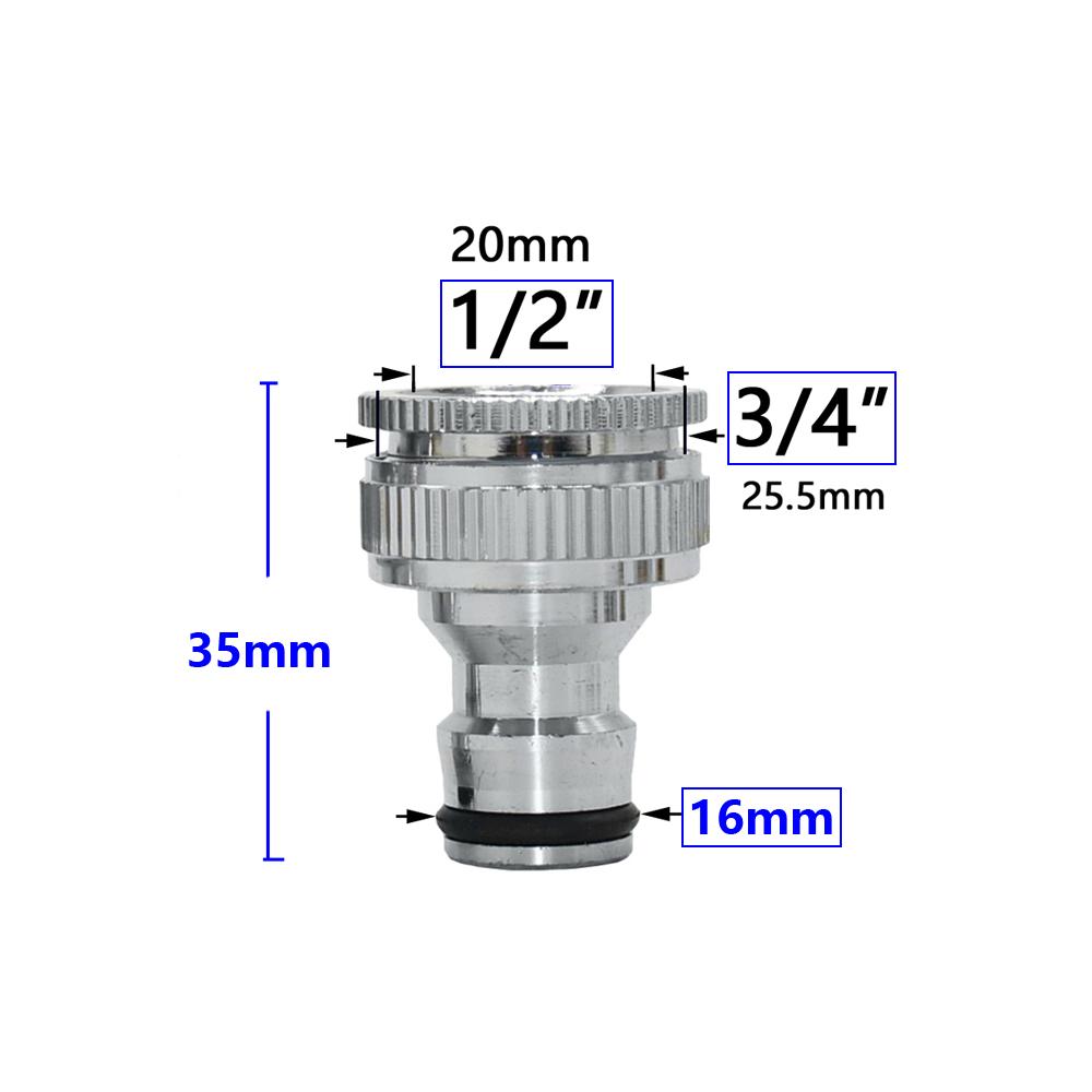 1/2'' 3/4'' 1'' Brass Hose Quick Connecter 16mm 20mm Copper Tap Coupling Adapter Garden Tubing Repair Watering Gun Fittings