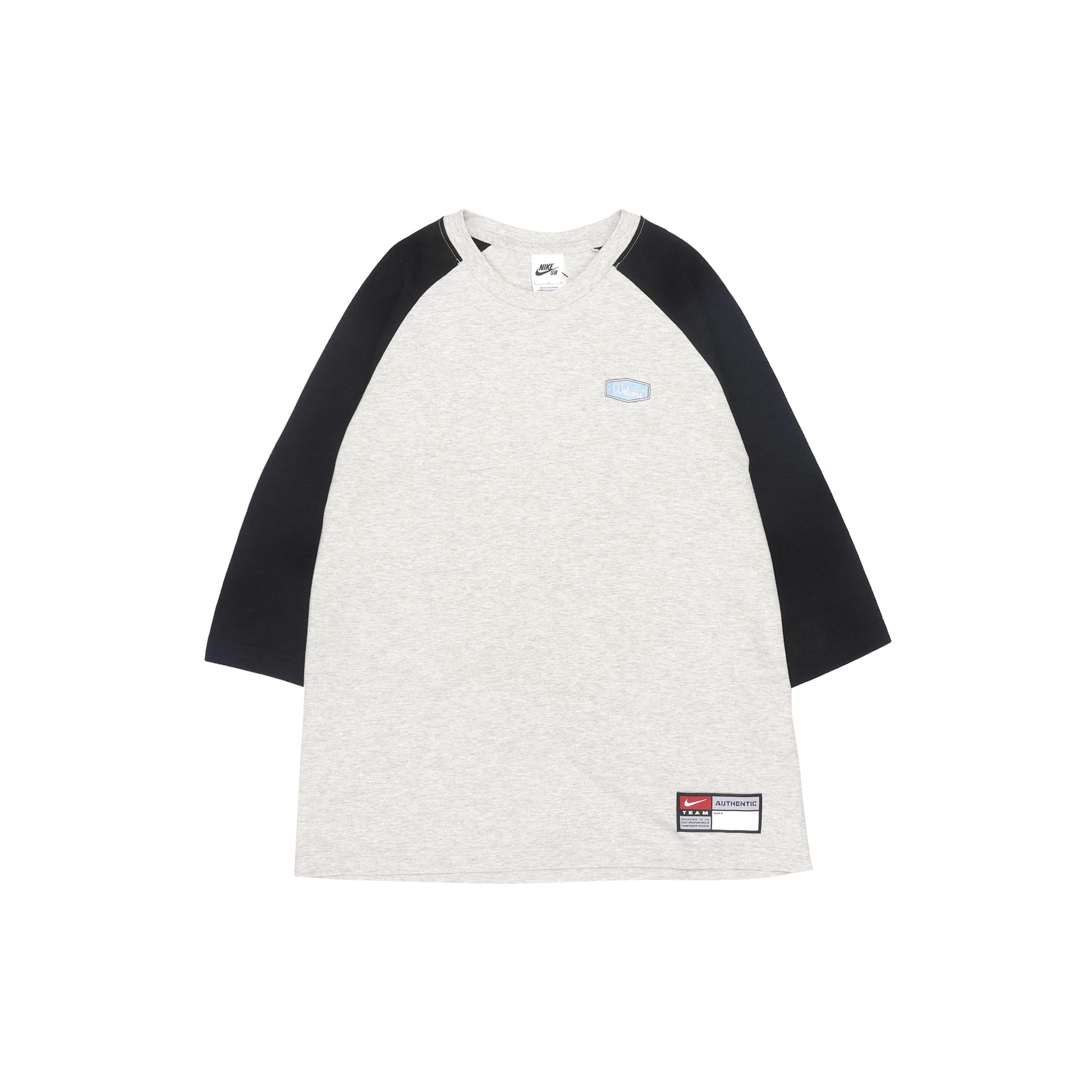 Men s Nike SB Pattern Embroidered Round Neck Half Sleeve Colorblock T-Shirt DQ6285-050 XL