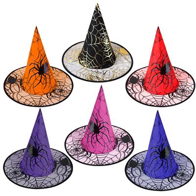 Erwachsene Kinder Schwarze Hexenhüte Maskerade Band Zauberer Kostüm Top Spitzkappen Cosplay Halloween Requisiten Party Dekoration