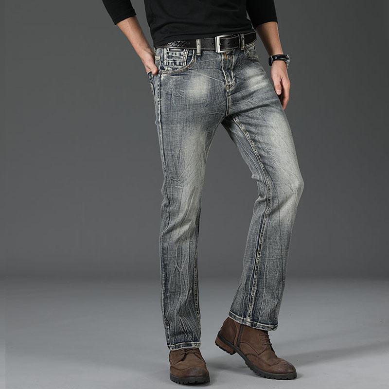 Men's Micro Flare Denim Trousers Retro Nostalgic Denim FIared Trousers Men's Designer Classic Jeans Jeans Men