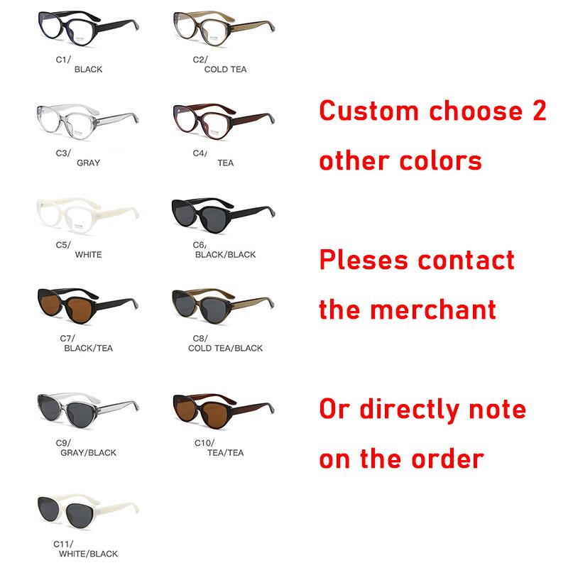 

2 Pieces/Set Sunglasses For Men Women Fashion Cat Eye Simple Outdoor Shades Eyewear Anti-blue Light Glasses Office Accessory