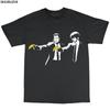 Banksy Pulp Fiction Inspiriertes T-Shirt Baumwolle Banksy Graffiti Künstler Kurzarm Herren T-Shirt Tops Sommer Anime sbz1181