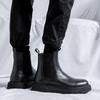 British Style Black Short Martin Boots 2025 Autumn and Winter Single Boots Thick-soled Versatile Sleeve Men's Cigarette Boots 4505-R