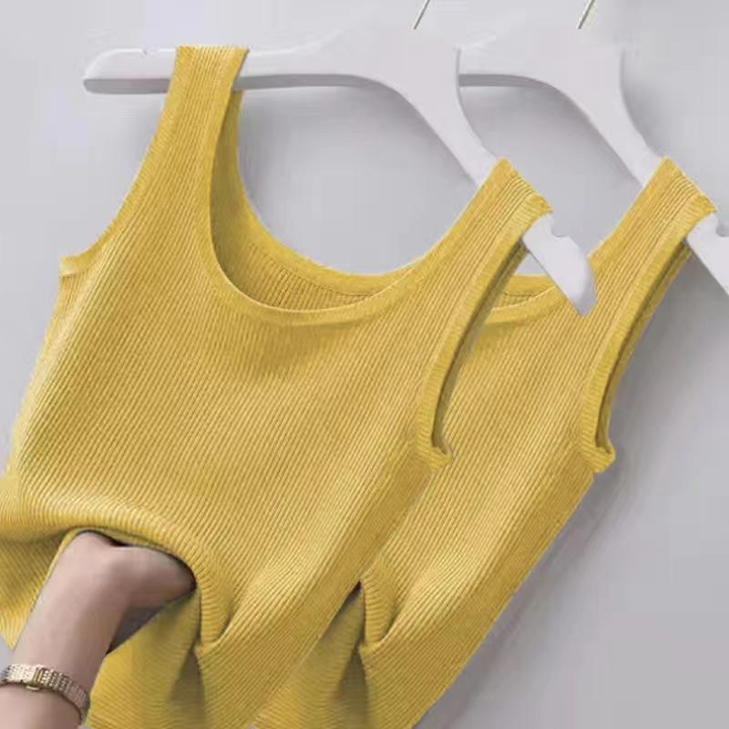Vest Women Slim Outer Wear Inner Layering Bottomed Sleeveless Shirt Thin