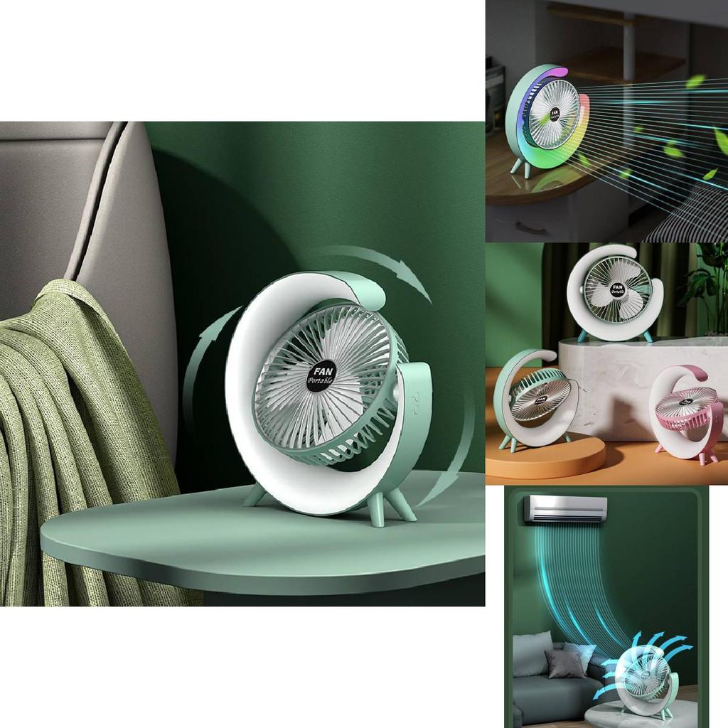 Stylish Colorful Led Desk Fan Portable Usb Rechargeable Mini Fan For Home And Office