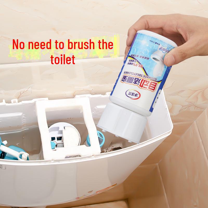 Blue Bubble Toilet Cleaner: Automatic Deodorizing and Descaling with Fragrance, Removing Stains and Odors.