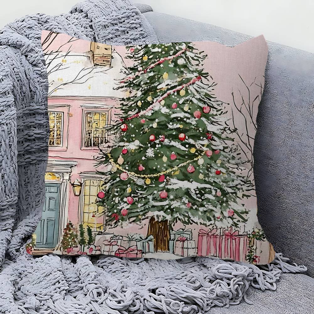 Cuscino di Natale Regalo Decorazione Casa Ufficio Camera da Letto Divano Auto Copricuscino Custodia 45x45