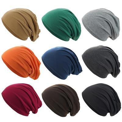 1Pcs Solid Color Unisex Men Women Slouchy Beanie Hip-Hop Soft Cap Lightweight Running Beanie Adult Dwarf Hat