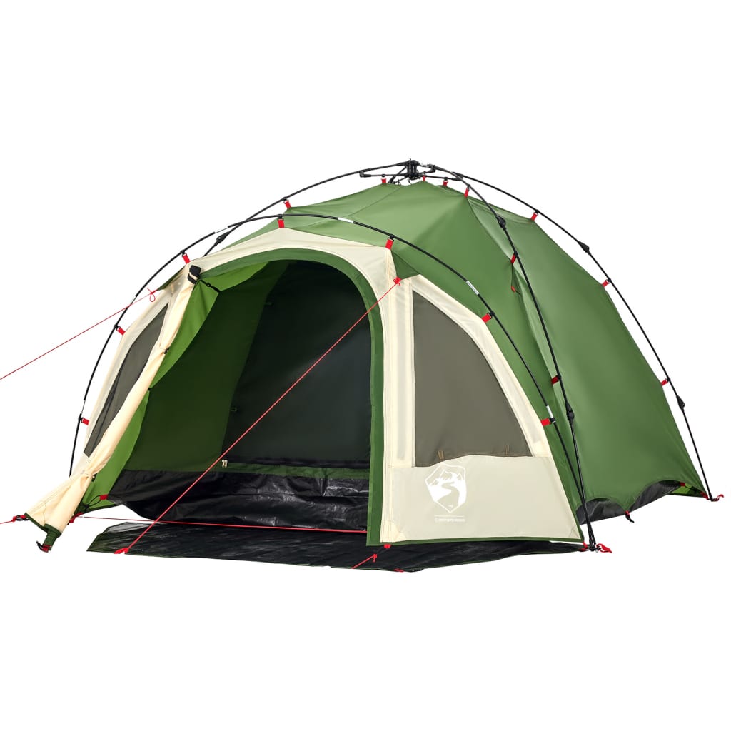 Dome Camping Tent for 3 Persons Green Quick Release