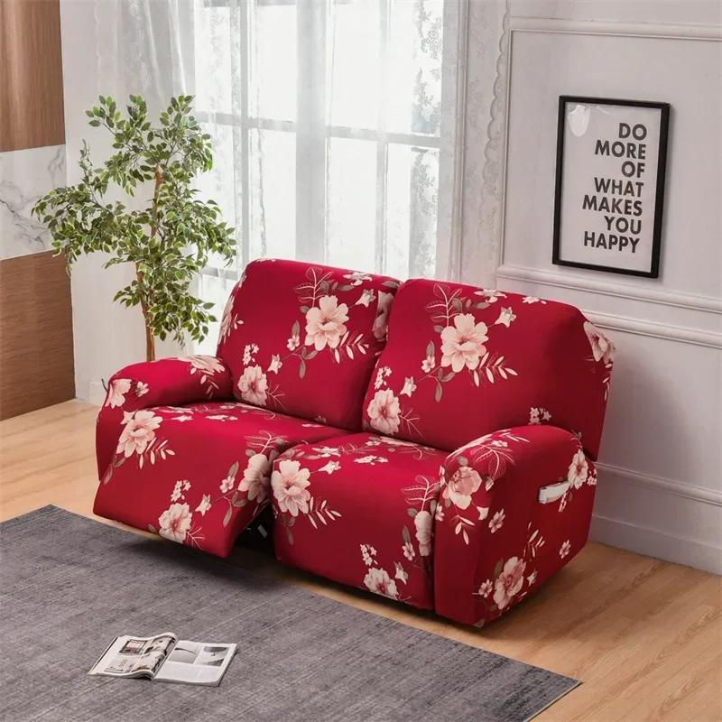 1/2/3 Seater Recliner Sofa Cover Stretch Chair Covers Elastic Sofa Slipcovers for Living Room Armchair Furniture Protector