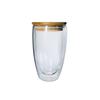 Household Borosilicate Glass Coffee Cup, Water Cup, Juice Cup, Milk Cup, Double-Layer Transparent Glass Egg-Shaped Cup