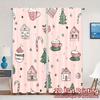 2pcs,Curtains Cute Christmas Design_a Minimalist Popular Curtains Polyester Curtains All Seasons Perfect for Living Room &