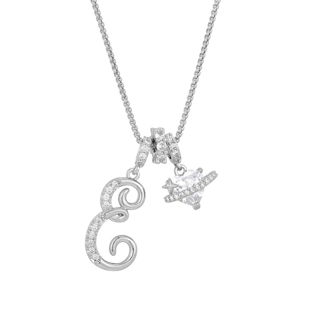 Cross-border necklace dopamine 26 English letter necklace girl light luxury niche high-end Amazon pendant jewelry