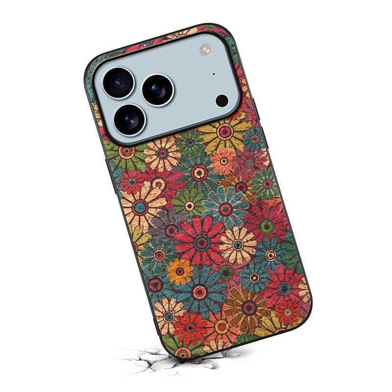 For IPhone 17 Pro Max Luxury Flower Figure Leather Phone Back Case Cover for IPhone 17 17Air 17 Pro Max Shockproof Bumper Coque