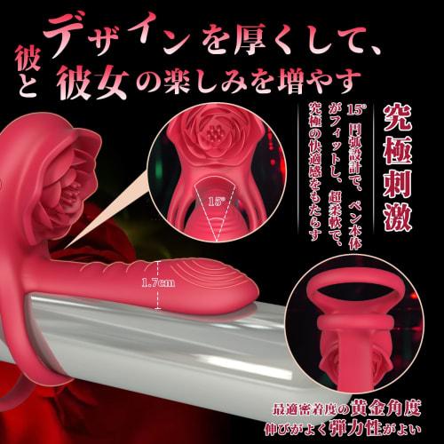 AiFox Penis Ring, Cock Ring, Electric Vibrator, Glans Torture, 9 Types of Vibration Modes, G-Spot Torture, Clitoris, Nipple, Penis Stimulation, Waterp