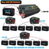 4000W Dual USB Solar Power Inverter 12V To 220V Car Power Inverter Charger Converter Adapter Modified Sine Wave Transformer Kit