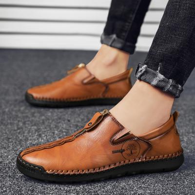 Handmade Leather Casual Men Shoes Design Sneakers Men Comfortable Leather Men Loafers Hot Sale Moccasins Driving Shoes Size 48