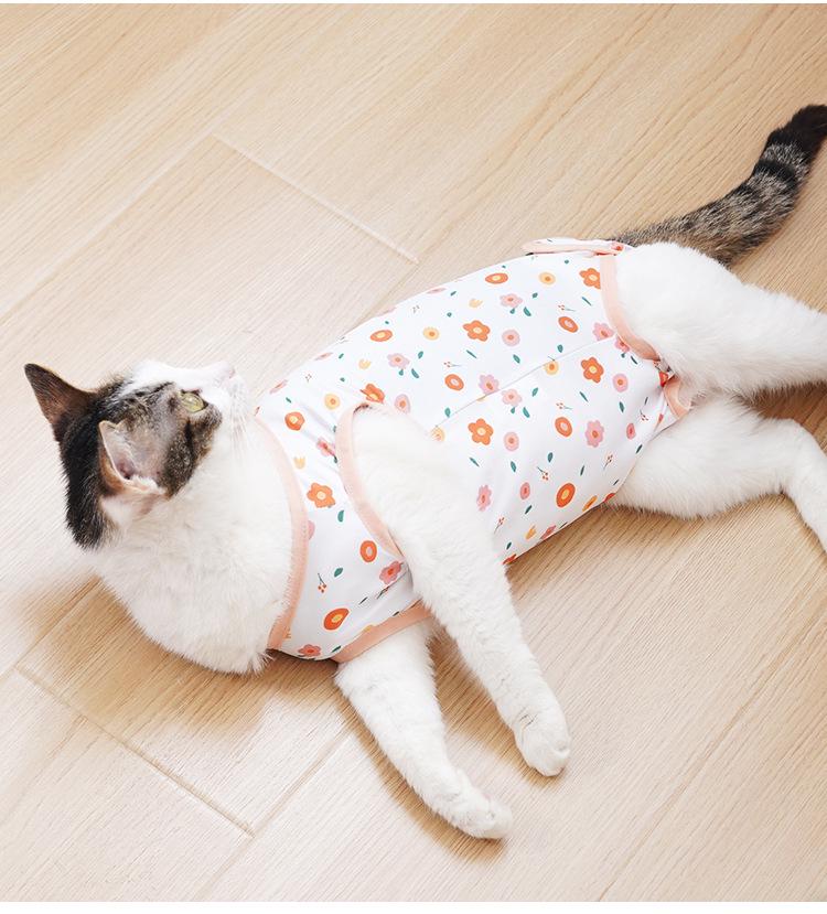 Breathable Anti-Licking Surgery Clothes for Female Cats - Thin, Post-Op, Weaning Wear