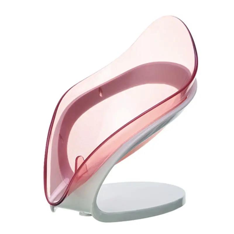 

Тримач для мила для ванної кімнати Листоподібна коробка для мила Кухонна коробка для зберігання посуду Нековзкий дренаж Футляр для зберігання мила Контейнер Аксесуари для ванної кімнати рожевий