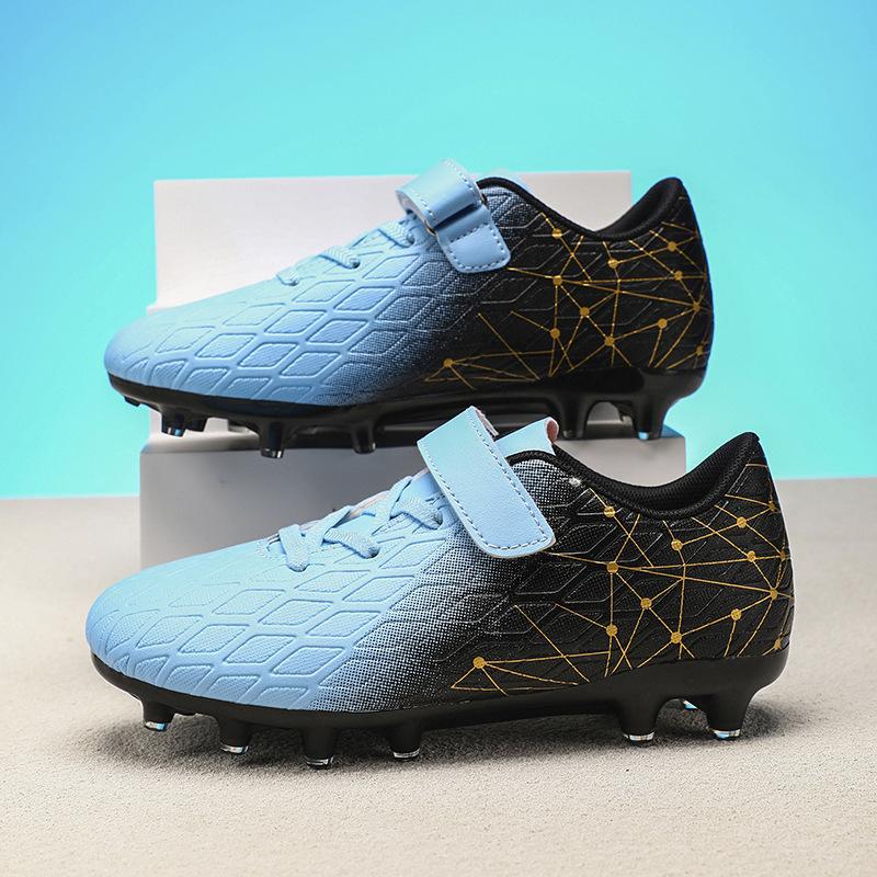 Football Shoes Shattered Nails Spikes Youth Velcro Children's Elementary School Sports Training Competition Shoes