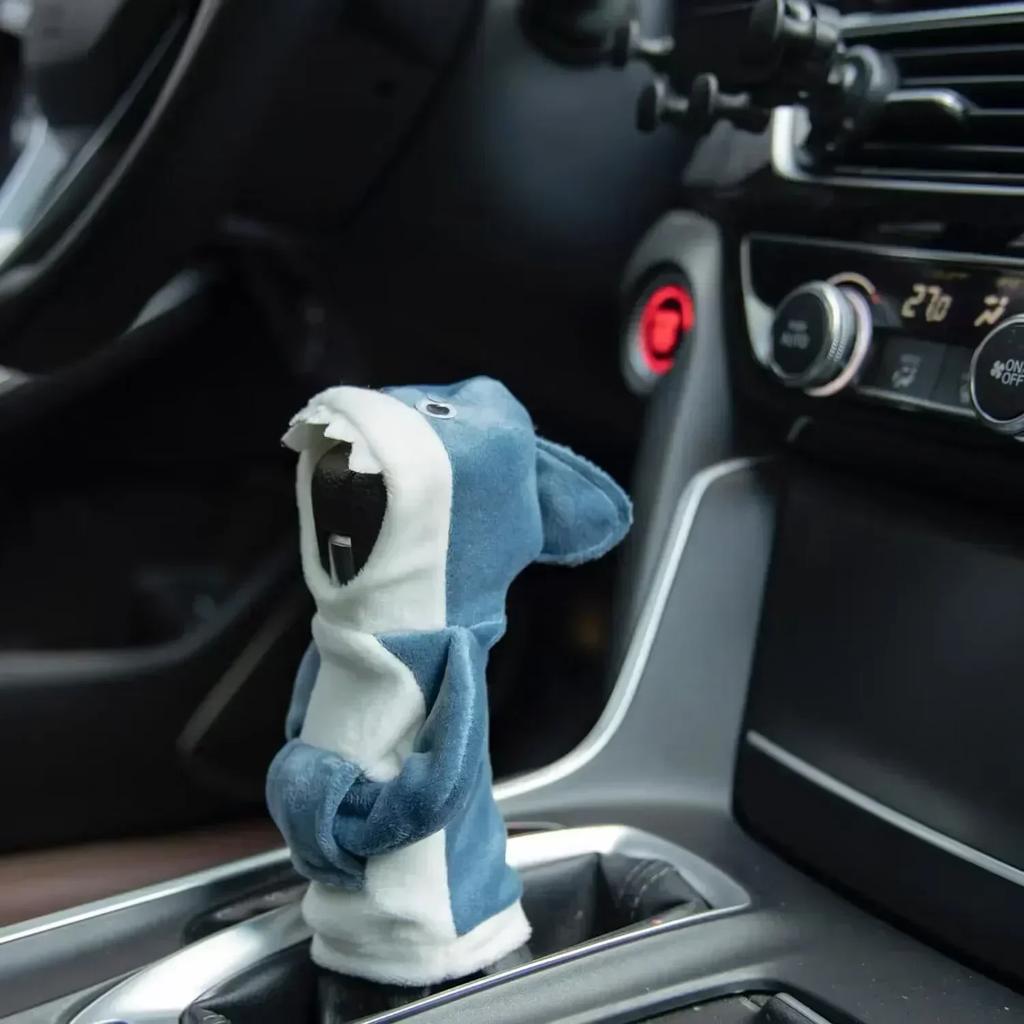 1PCS Hoodie Car Gear Shift Cover Fashion Gearshift Hoodie Car Gear Shift Knob Cover Manual Handle Gear Sweatshirt Shark Frog