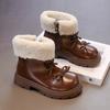 Winter Neue Kinder Schuhe Stiefel für Mädchen Outdoor Vielseitig Kinder Plateau Baumwollstiefel Mode Lässig Prinzessin Schleife Stiefeletten