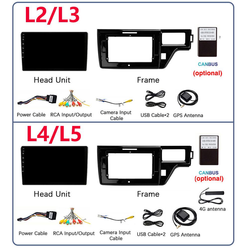 For Honda Stepwgn 5 2015 - 2021Right Hand Driver Car Radio Stereo Multimedia Player 5G GPS Navigation High-performance CPU 2din