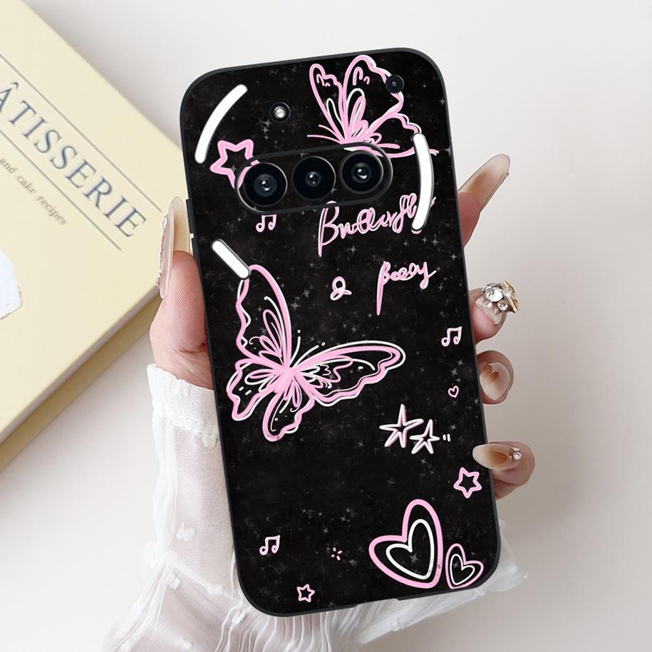 For Nothing Phone 3A Case A059 Cover Fashion Flower Soft Silicone Black Shockproof Cover On Nothing Phone3A 3 A 3APro A059P Capa