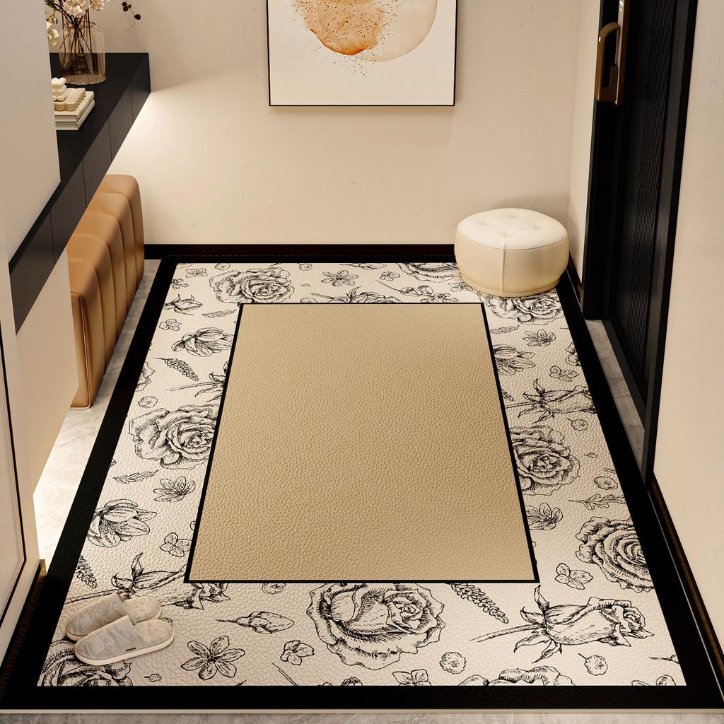 Brown Leaves Autumn PVC Leather Rug Waterproof Oil-proof Stain-resistant Kitchen Carpet Large Area Non-slip Floor Mats Alfombra