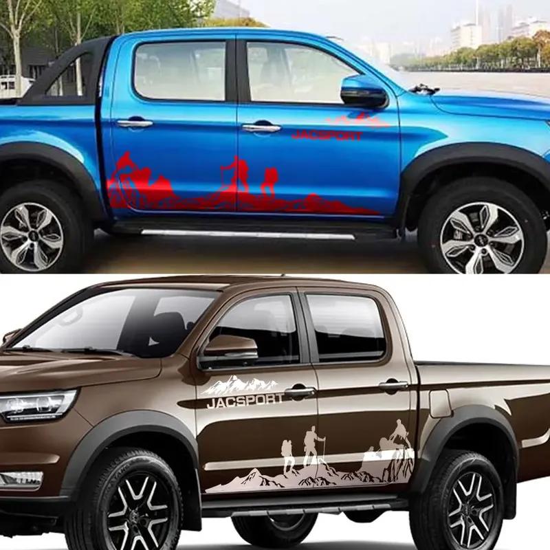 Pickup Door Side Sticker For JAC Shuailing T6 T8 Pro Truck Mountain Climb Decor Decal Car Vinyl Film Cover Auto Accessories