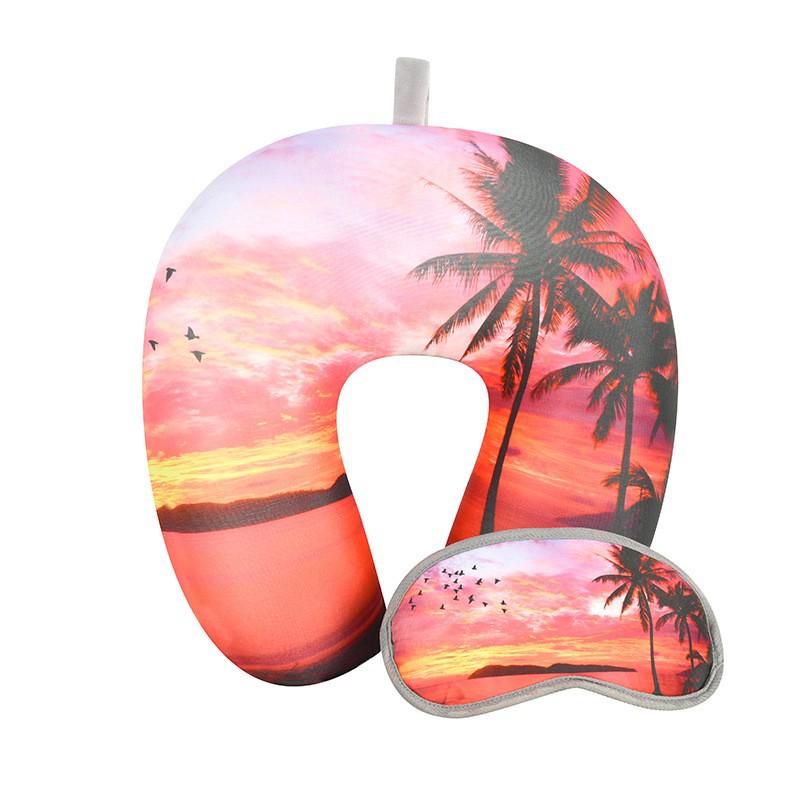 U-Shaped Foam Neck Pillow for Travel, Office Naps, and Car Support