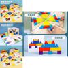 Wooden Mirror Puzzle Building Blocks For Kids Educational Toy With Spatial Logic Development