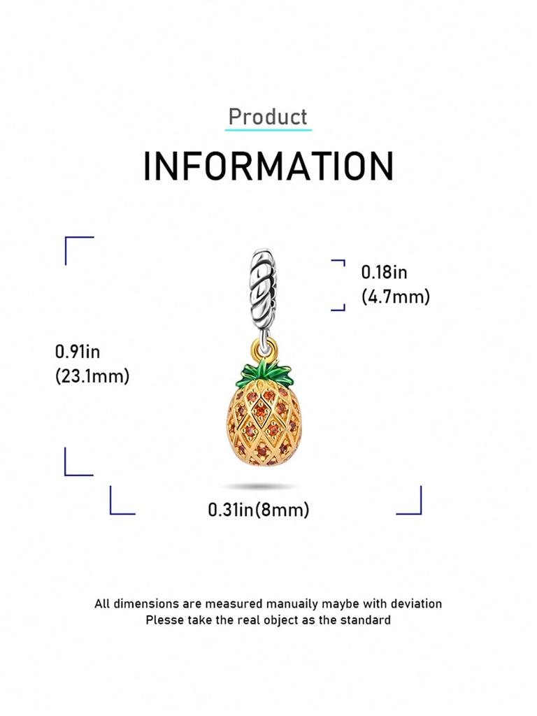 Charms Plata Halloween Pumpkin Pineapple Charmsoriginales Bracelet Beads Jewellery Making Women'S Gift