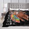 I STAND With Punch The Monkey Blanket Fleece Printed  Portable Super Soft Throw Blanket for Bed Travel Bedspreads