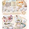30Pcs/24Pcs Favor Boxes Angel Keychain with Keyring Chain Yarn Bags Thank You Pendant for Kids Shower Wedding Favor