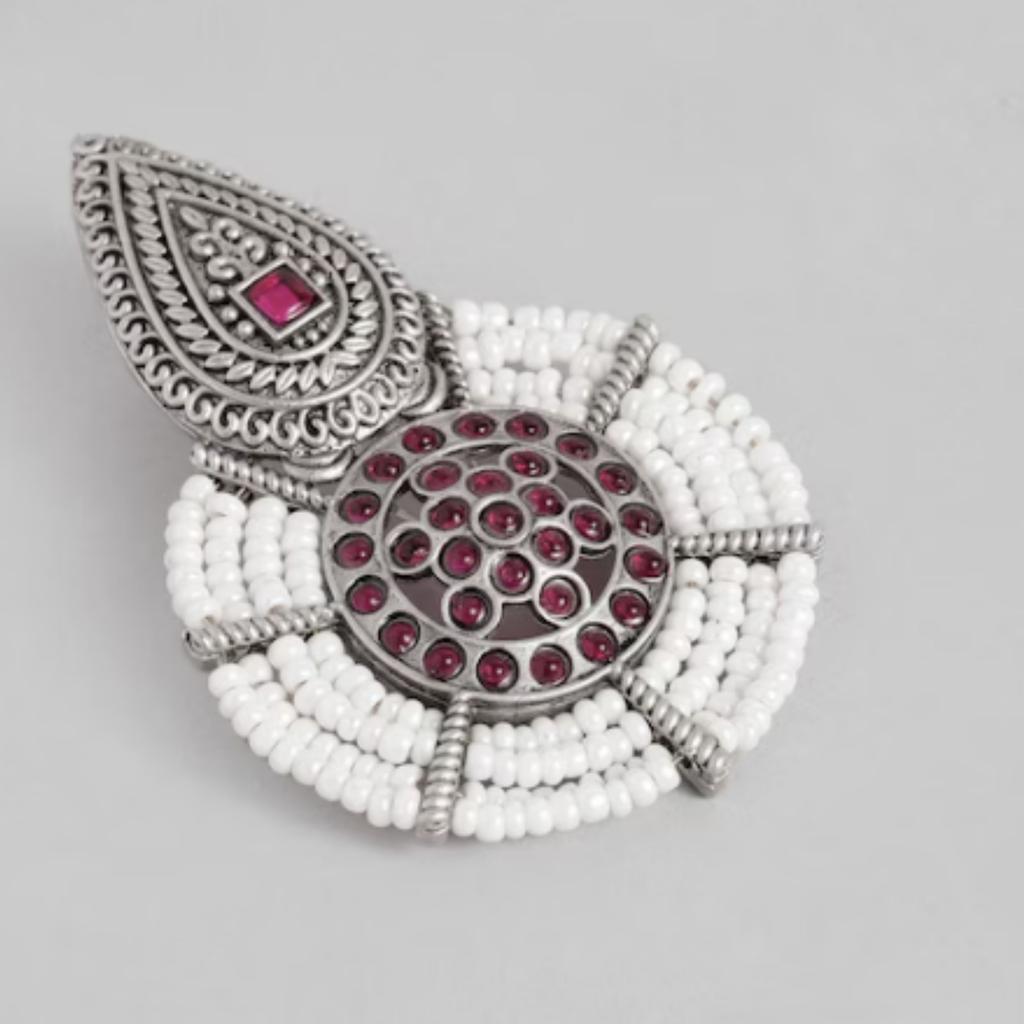 Oxidierte Silber polierte Ohrringe, Silberperlenschmuck, handgefertigte Ohrringe, Damen Mode Ohrringe