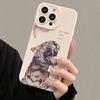 Floral Pattern Tiger And Leopard Painted Phone Case For iPhone 16 Pro Max 13 12 11 14 15 Pro Mini X XR XS Max 7 8 15 Plus Cover