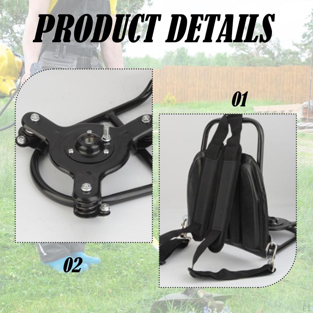 Grass Trimmer Back Harness System Anti Vibration 33x16x9cm Multifunctional Quick Installation Sturdy