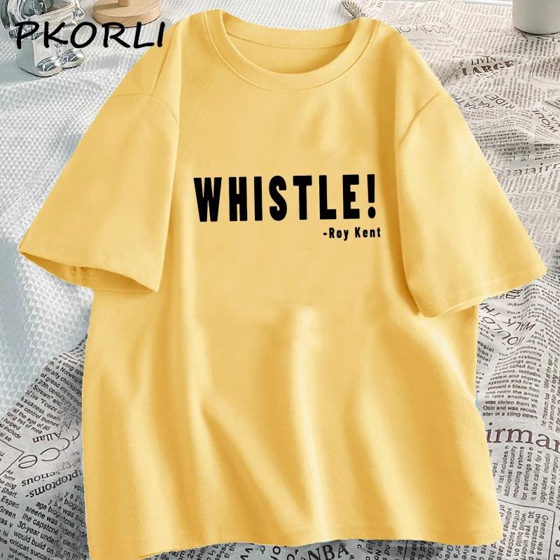 

Свисток Рой Кент Футболка Женская Мужская Смешная Футболка Тед Лассо Хлопок Круглый Вырез Повседневная С коротким рукавом Оверсайз Уличная одежда Футболки 4XL