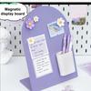 Geniş Kapasiteli Masaüstü Mesaj Panosu Dikey Kavisli Manyetik Fotoğraf Çerçevesi Not Panosu Ofis Ev Masaüstü Süsü