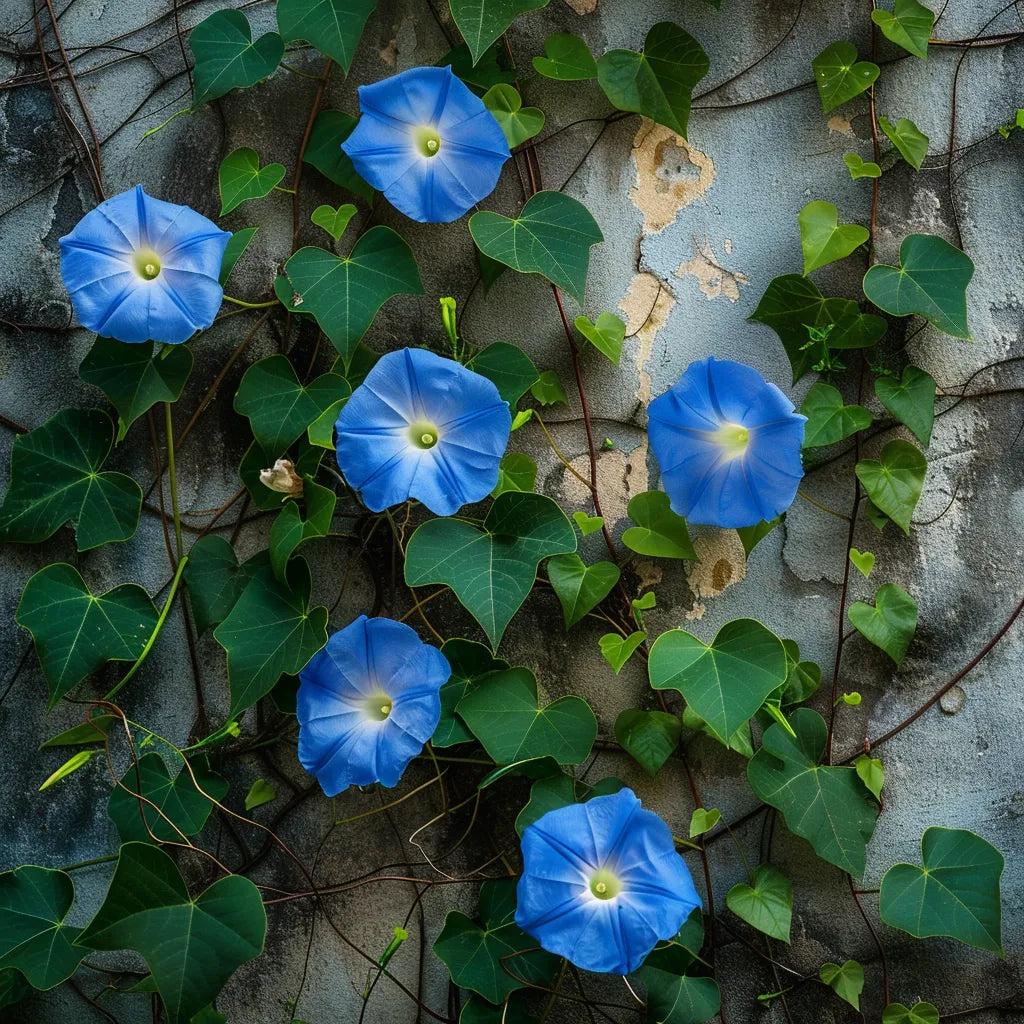 40 Blue Morning Glory Seeds - SemiWild Permaculture