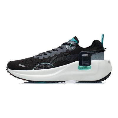 Li Ning Youxia Essential Reflective Comfortable Culture Rebound Low Top Running Shoes Men Sneaker Black Gray ARYR063-2