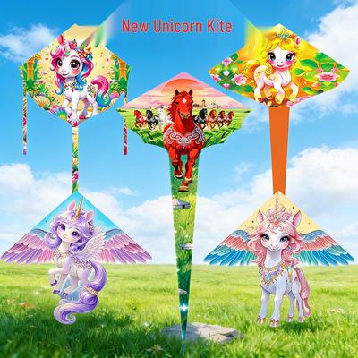 Colorful Dream Unicorn Kite for Kids - Easy To Fly Cartoon Design