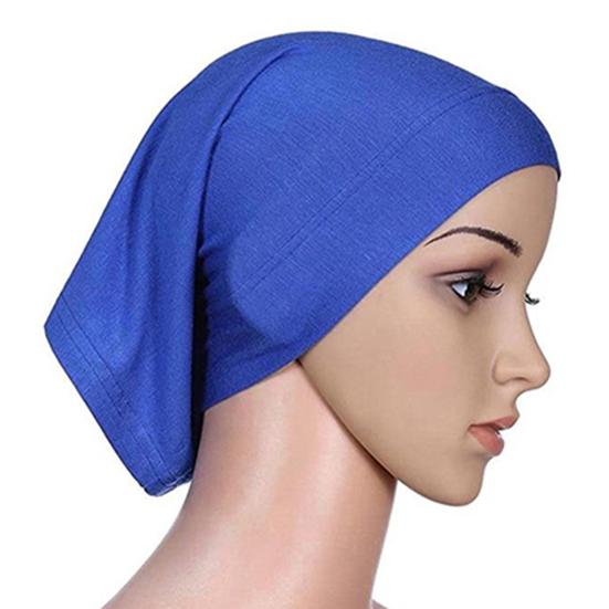 Headscarf Cap Delicate Adjustable Mercerized Cotton Solid Color Head Wrap for Daily Wear