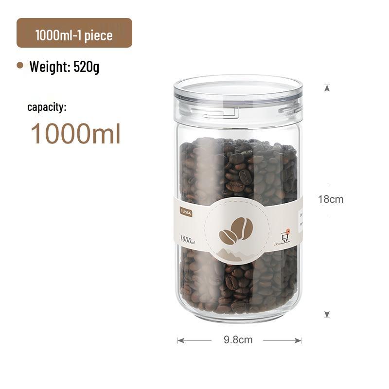 Transparent Glass Tea Storage Can - Moisture-Proof, Sealed Jar for Chrysanthemum & Dried Tangerine Peel