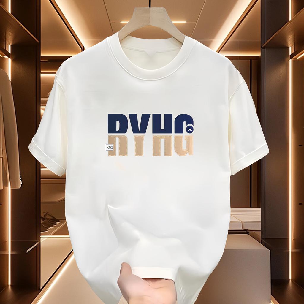 High-End American Heavy Cotton Short-Sleeved T-Shirt Men'S Trendy Brand Street Loose Top And Shirt Men'S