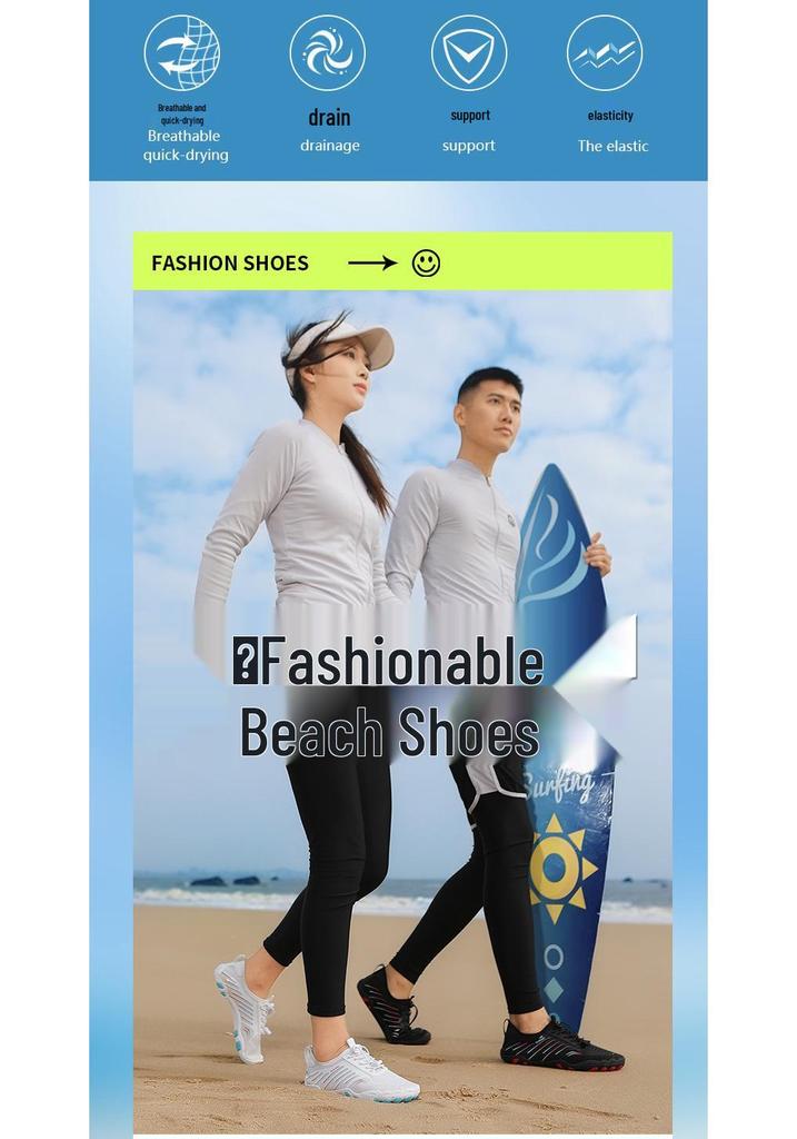 Unisex Quick-Dry Non-Slip Breathable Five-Finger Beach & Fitness Water Shoes