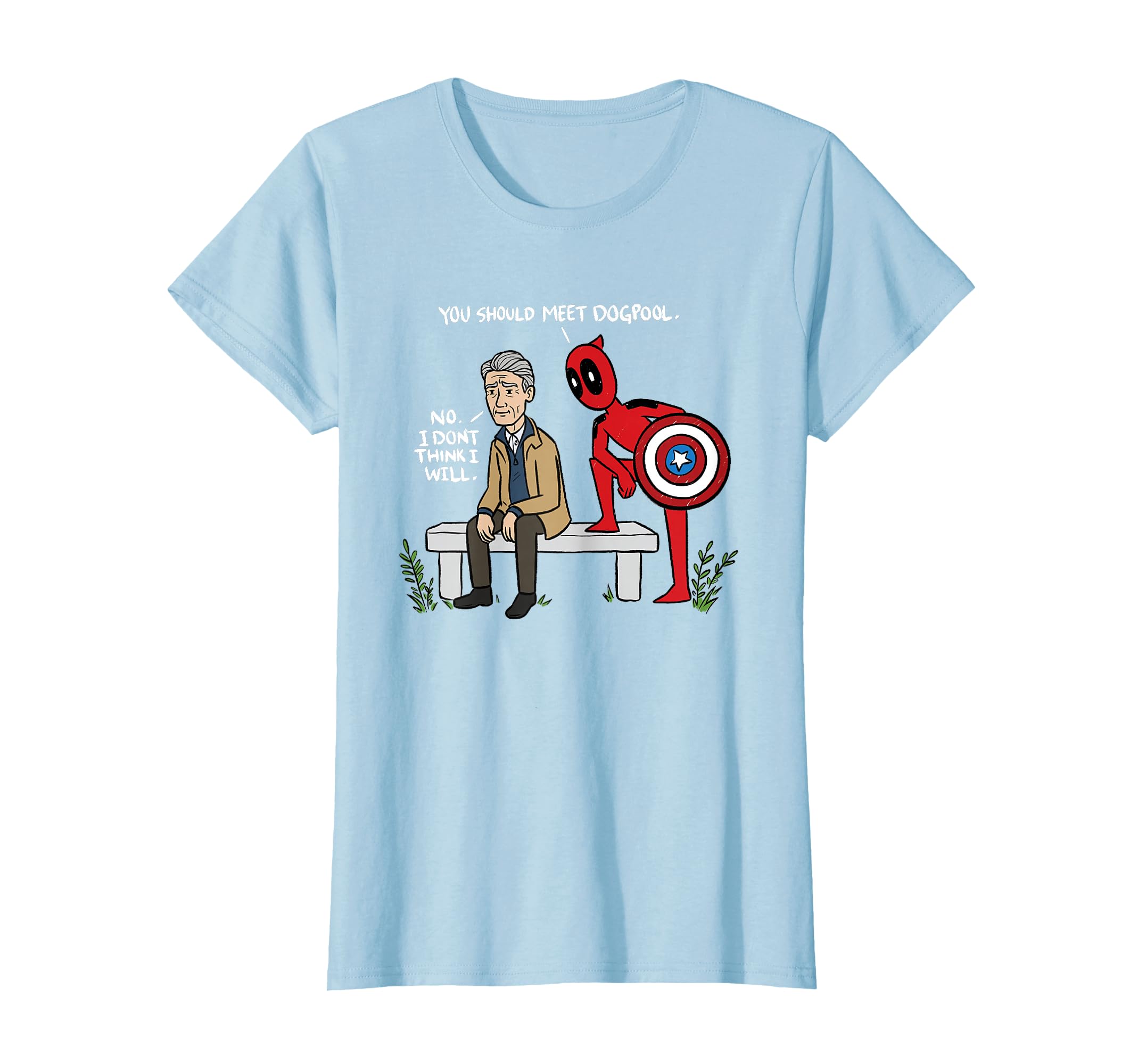 Marvel Deadpool & Wolverine Captain America Meet Dogpool T-Shirt