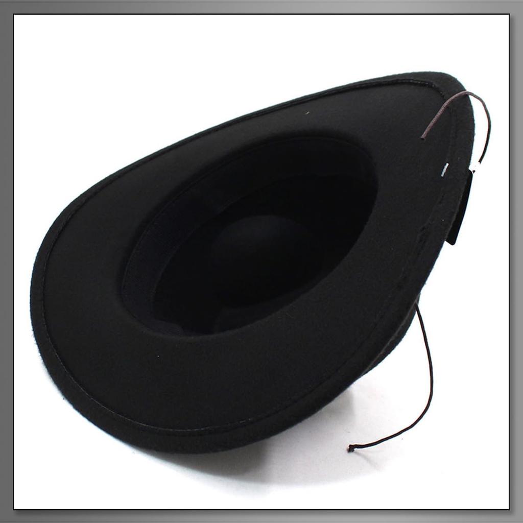 Buzz Selection Cowboy Retro Stylish Jazz Western Hat CAQ265 Men's (Black)